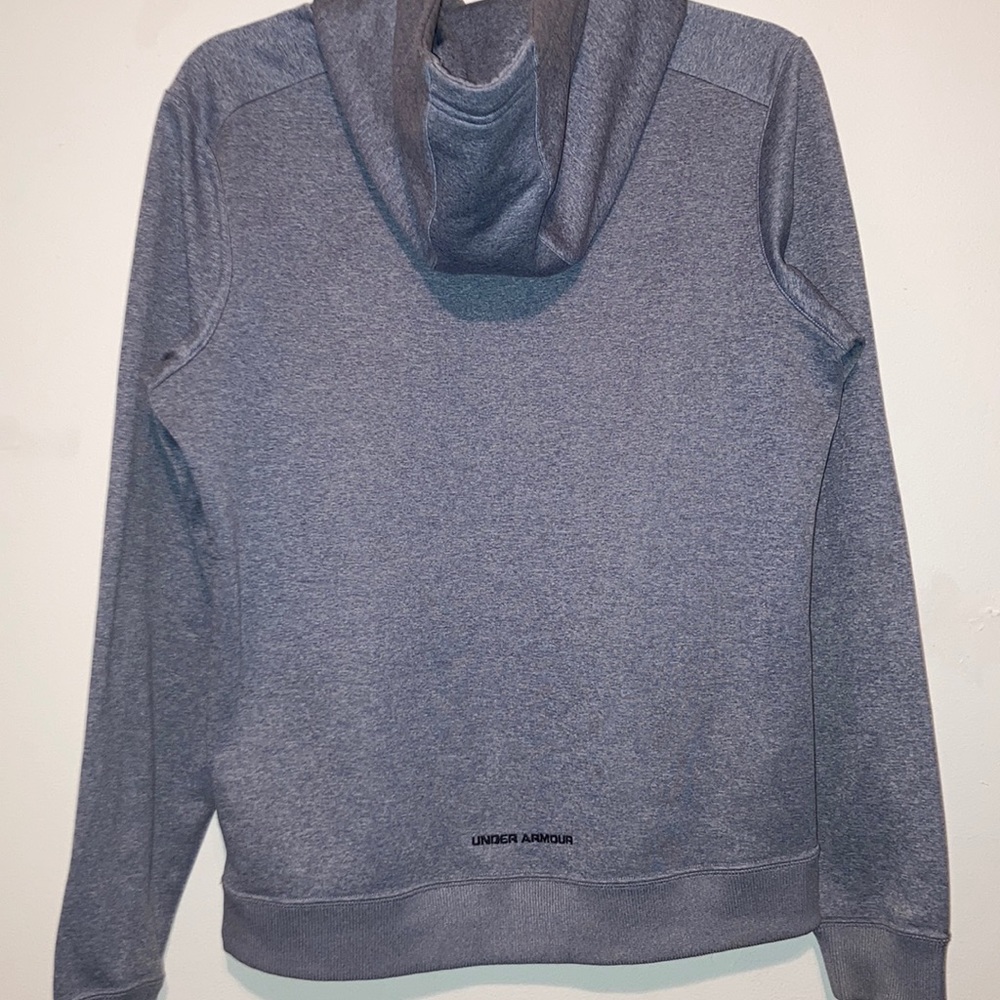 Under Armour Solid Gray Pull-Over Grey Hoodie Com… - image 5